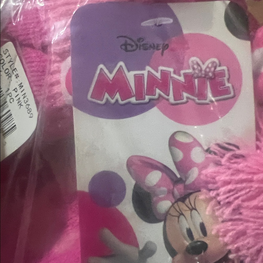 BRAND NEW MINNIE MOUSE TODDLER Knit Beanie Style Hat and Mittens Set, - Picture 5 of 5